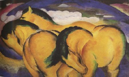 Franz Marc The Little Yellow Horses (mk34) china oil painting image